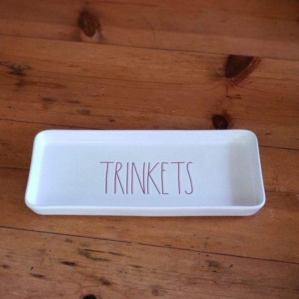 NWOT Rae Dunn "TRINKETS" Ceramic Tray